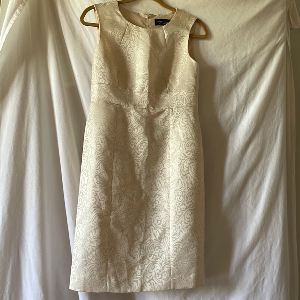 Beautiful classic BLACK LABEL by Evan Picone sz 4 off white sleeveless